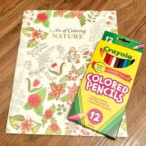 HOST PICK! Adult Coloring Book & Colored Pencils